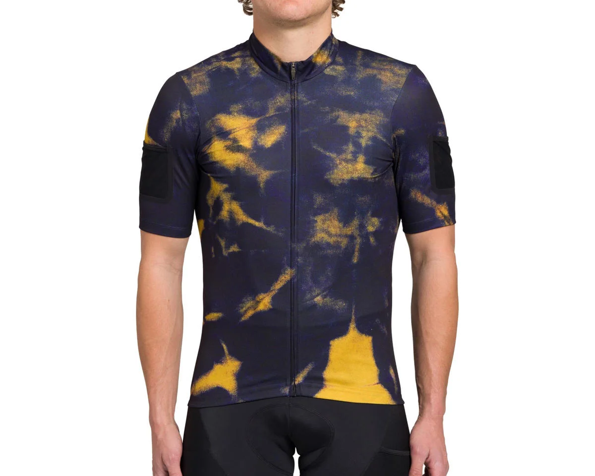 Giant x Cuore Working Title Short Sleeve Gravel Jersey (Dark Blue Washout) (XL)